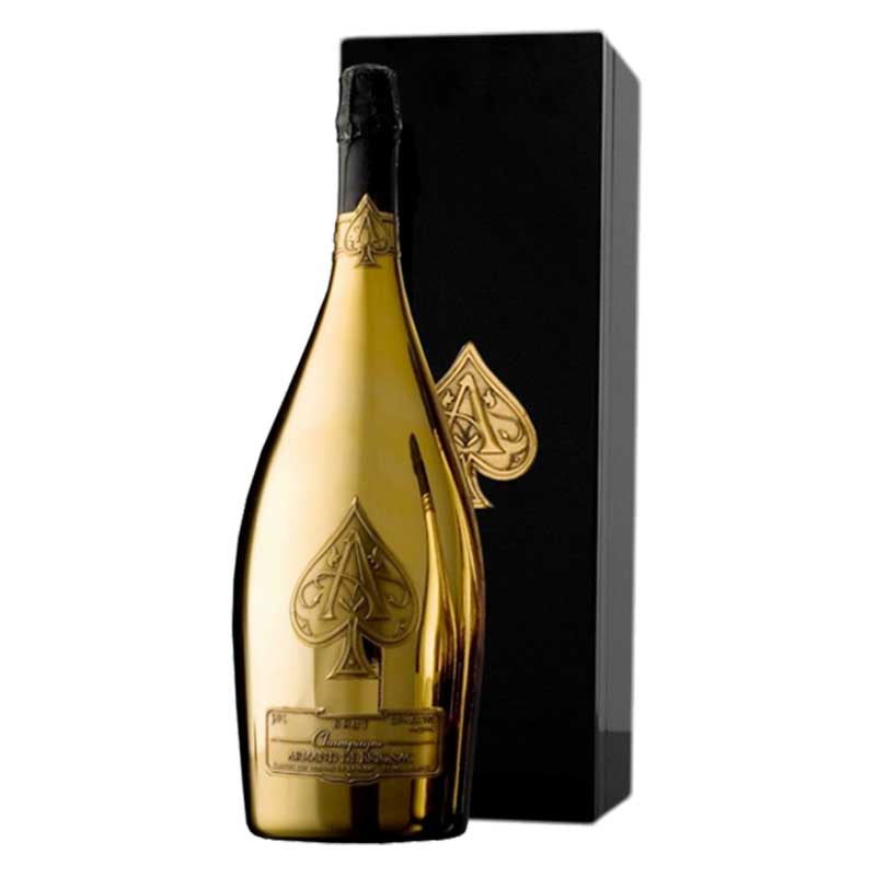 Armand de Brignac Brut Gold Jeroboam in black wooden case